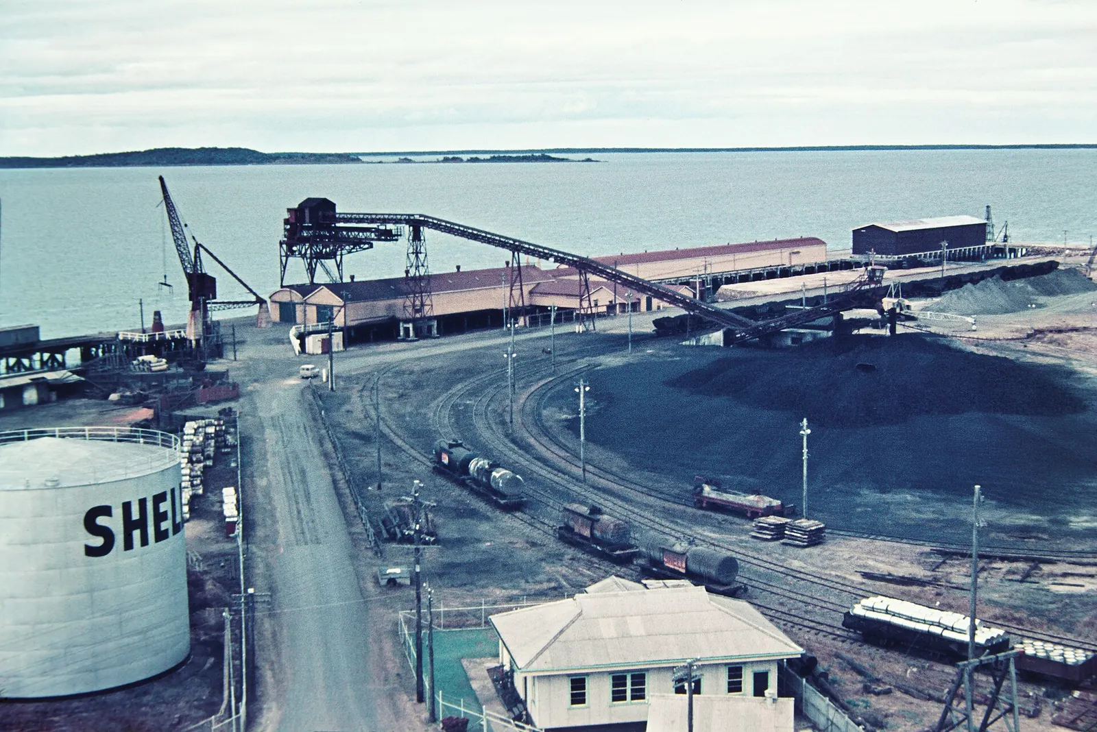 Coal export terminal at the Port of Gladstone, Queensland, Australia