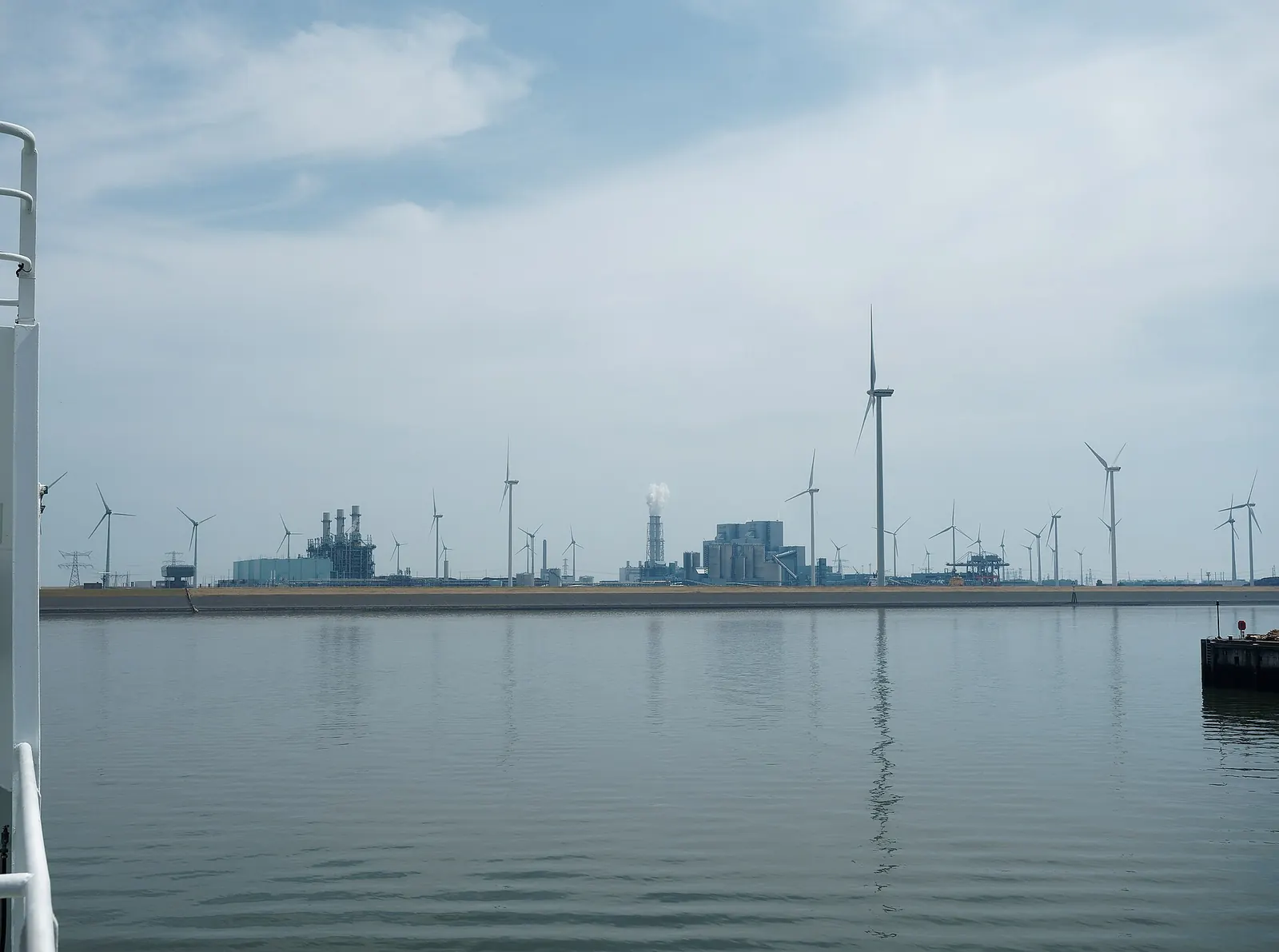 Power plants at Eemshaven, the Netherlands, including the Magnum gas-fired plant