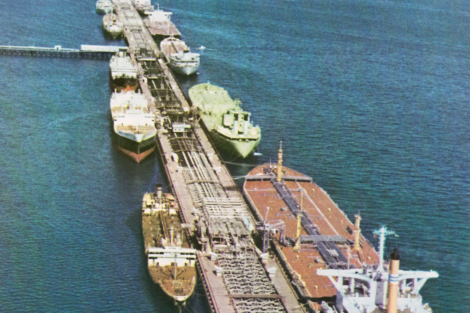 Tankers loading crude at the Kharg Island oil terminal, Iran