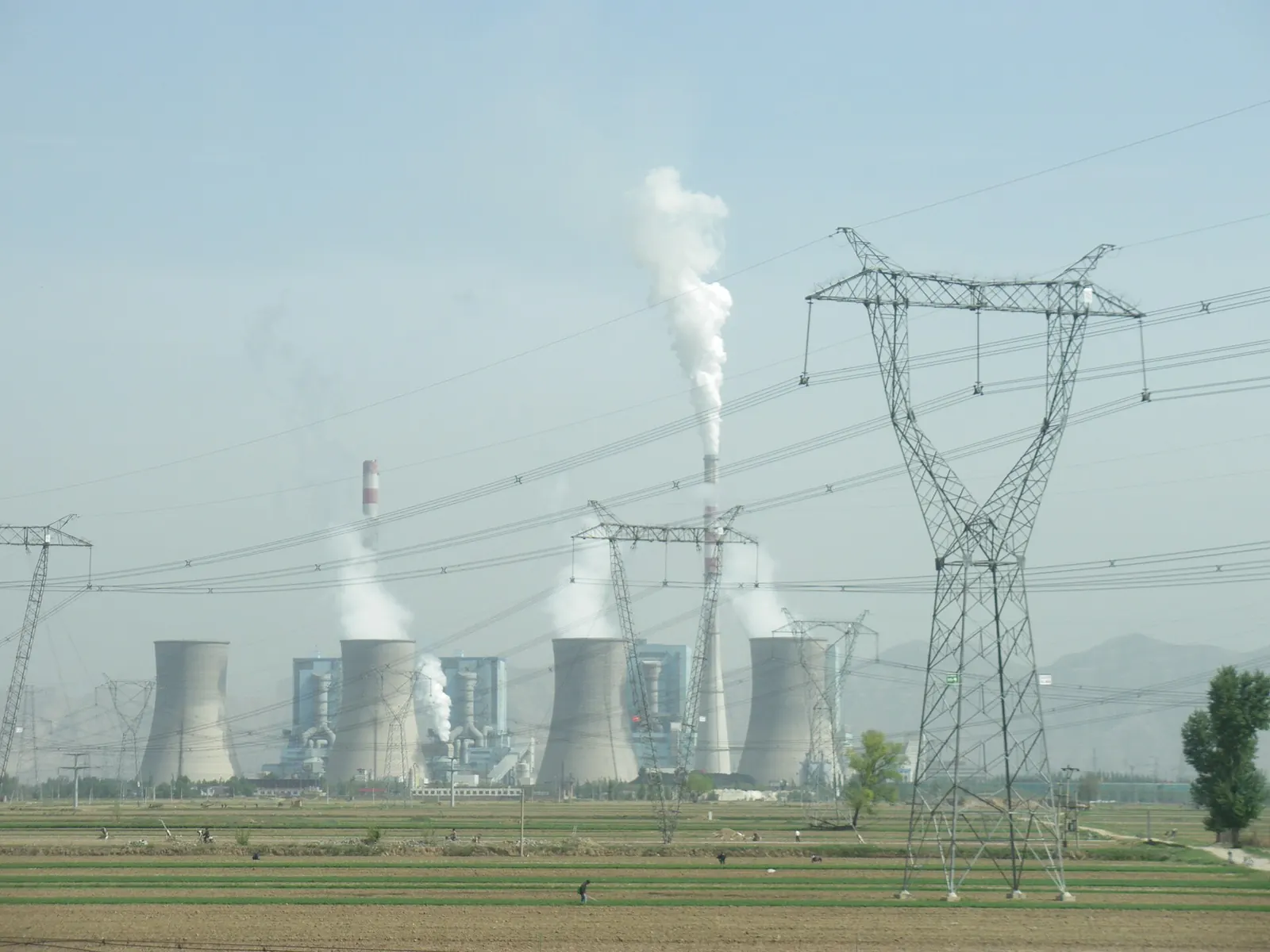 A coal-fired power plant in Shuozhou, Shanxi, China
